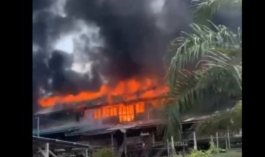 Rumah panjang terbakar, 300 penghuni hilang tempat tinggal