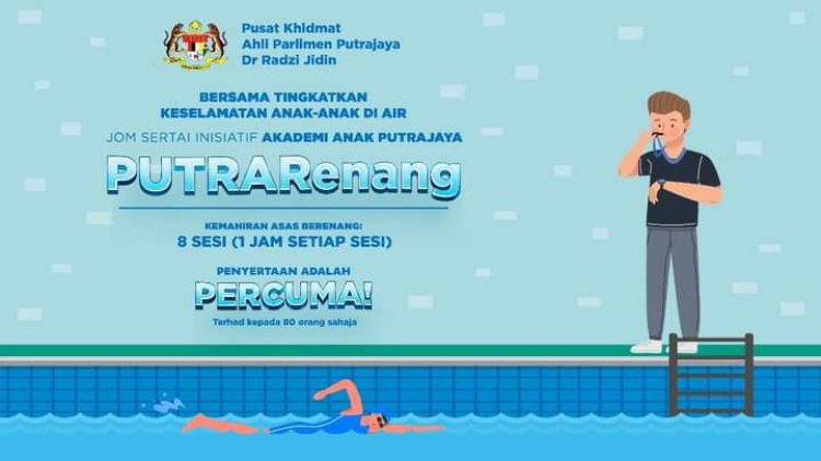 Program PUTRARenang sediakan kelas renang percuma untuk anak Putrajaya