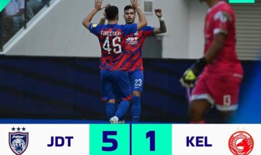 Gawang JDT akhirnya bocor, namun Kelantan tewas dengan jaringan besar