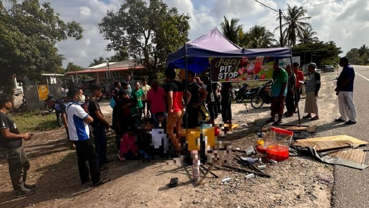 Peniaga remaja maut kena tayar lori tercabut